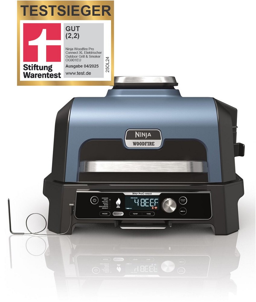 NINJA Elektrogrill OG901EU WoodFire Pro Connect XL