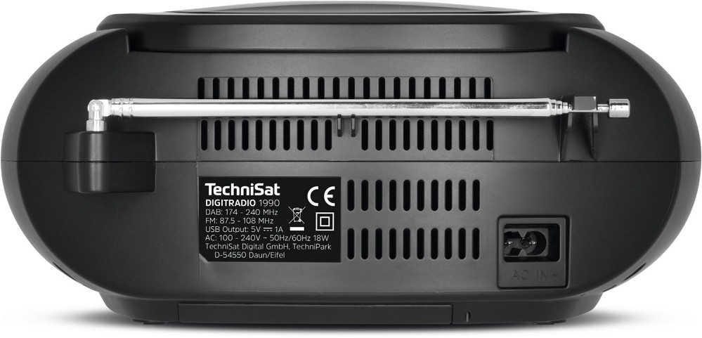 Technisat Radioempfänger mit CD DigitRadio 1990 schwarz